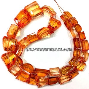 Padparadscha Sapphire Faceted Nuggets Beads Peach Sapphire Nuggets Beads Sapphire Gemstone Beads Great Cut Stone Nuggets Beads Charming Bead