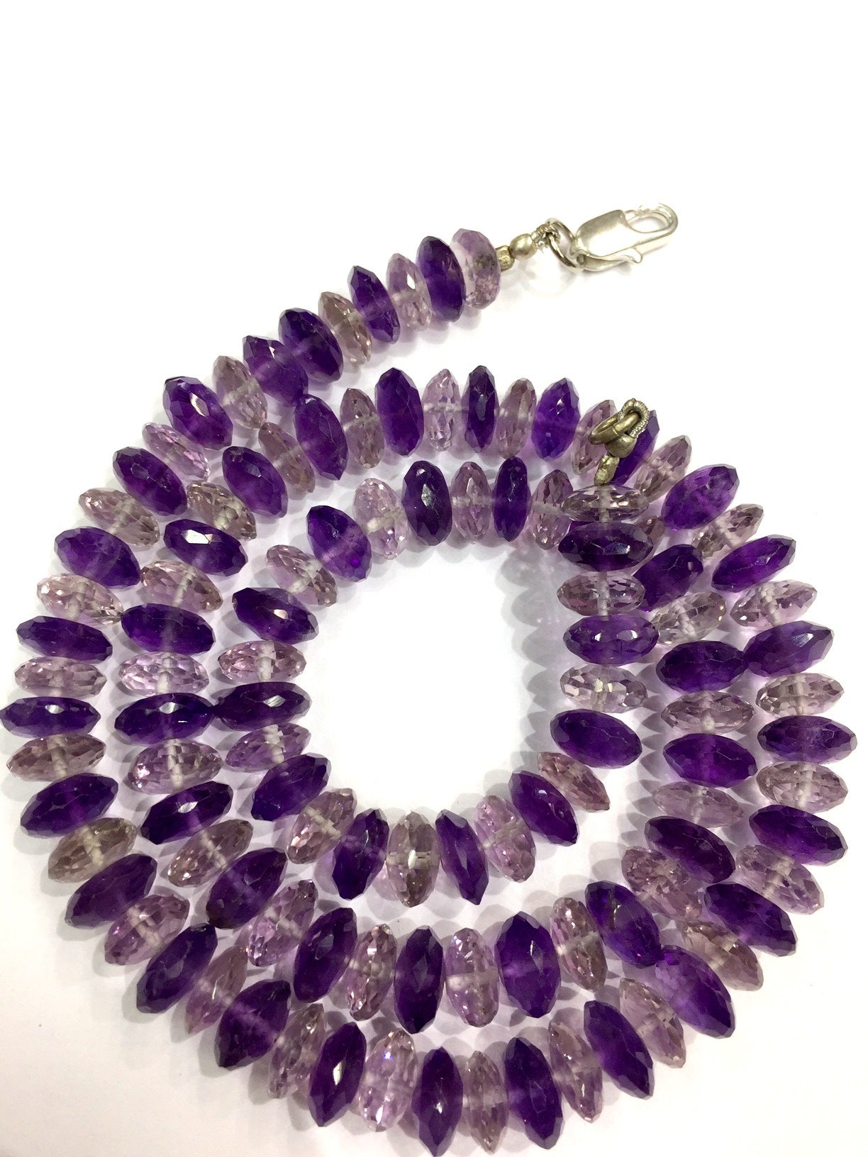 Superb Qualitynatural Amethyst Faceted Rondelle Beads | Etsy