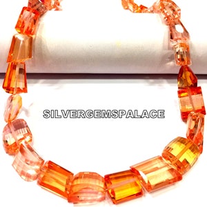 Extremely Rare~AAAA+ Padparadscha Sapphire Faceted Nuggets Beads Peach Sapphire Nuggets Beads Sapphire Gemstone Beads Jewelry Making Beads.