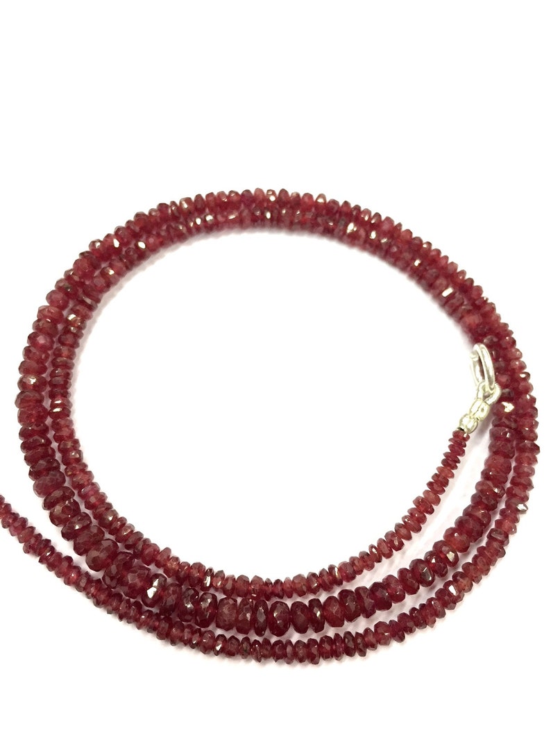 Natural Longido Ruby Faceted Rondelle Beads Ruby Faceted - Etsy