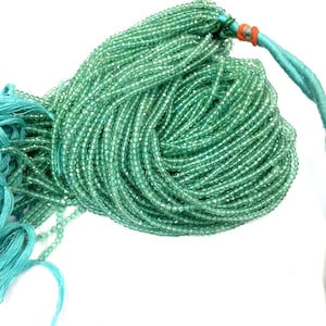 Natural Blue Apatite Faceted Rondelle Beads 3mm Apatite Gemstone Beads Apatite Rondelle Superb Quality 13&quot; Strand