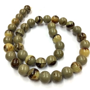 Natural Smooth Cat&#39;s Eye Round Ball Beads 10mm Round Shape Plain Gemstone Beads 15&quot; Strand Top Quality