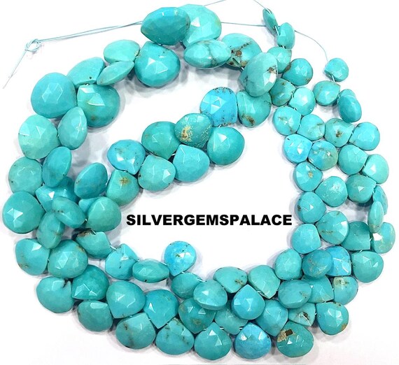 Natürlicher Türkis-Anhänger An 18 Zoll Kette – 8-10 Mm Runde Blaue Edelsteine, Handgefertigt Natürlicher Türkis-Anhänger An 18 Zoll Kette – 8-10 Mm Runde Blaue Edelsteine, Handgefertigt