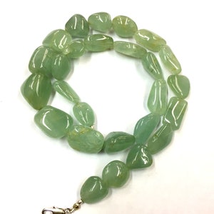 天然ミルキーアクアマリンスムースナゲットビーズアクアマリンジェムストーンビーズ18インチストランド最高品質