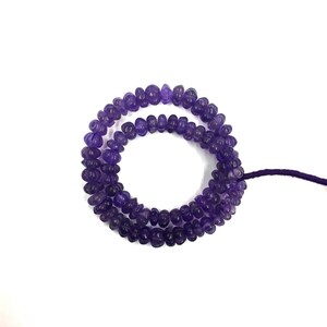 Natural Stone 14&quot; Strand Amethyst Carving Rondelle Beads 9mm Gemstone Beads
