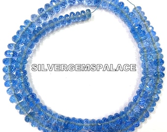 Natural Swiss Topaz Faceted Rondelle Beads Topaz String Faceted Topaz Beads Strand Topaz Gemstone Beads 6-8.MM Topaz Beads Wholesale Price.