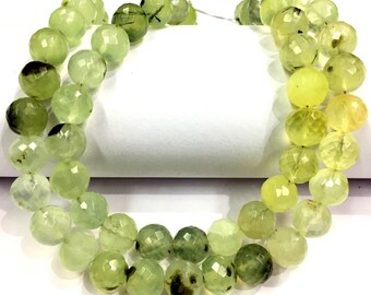 Natuurlijke Prehniet Ronde Kralen Strand Prehniet Ronde Edelsteen Kralen Prehniet Faceted Ronde Bal Kralen Hoge Glans Prehnite Kralen 8.MM Ronde