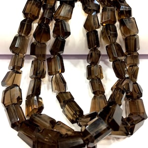 AAA QUALITY~~Natural Smoky Quartz Faceted Nuggets Beads Step Cut Nugget Shape Beads Smoky Quartz Gemstone Beads Wholesale Price Shop.