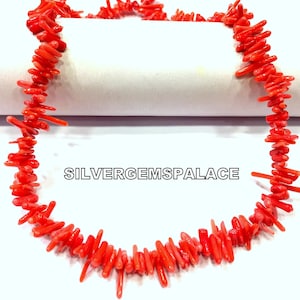 AAA+ QUALITY~Natural Coral Sticks Beads Red Coral Smooth Beads Tested Coral Beads Genuine Coral Branch Sticks Wholesale Coral Strand Beads.