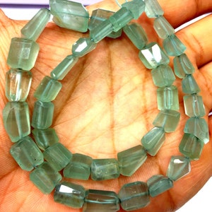 AAA Natural Aquamarine Faceted Nuggets Beads Step Cut Nuggets Beads Real Aquamarine Gemstone Beads Aquamarine Tumbles Jewelry Making Beads.