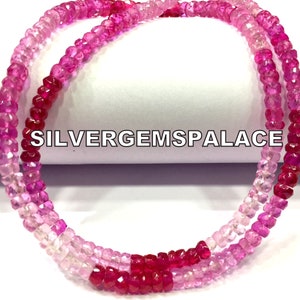 AAA+ Natural Ruby Faceted Rondelle Beads Ruby Shaded Rondelle Beads Ruby Gemstone Beads 4.MM Ruby Beads Strand Multi Beads Shaded Strand.