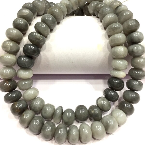 Natural Black Cats Eye Smooth Rondelle Beads 9.MM Cats Eye Rondelle Beads CatsEye Gemstone Beads Grey Color Rondelle Beads Top Quality.