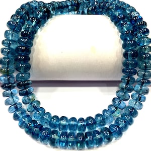 AAA QUALITY~Natural London Topaz Smooth Rondelle Beads 7.MM Rondelle Beads London Topaz Gemstone Beads Topaz Rondelle Beads Wholesale Price.