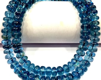 AAA QUALITY~Natural London Topaz Smooth Rondelle Beads 7.MM Rondelle Beads London Topaz Gemstone Beads Topaz Rondelle Beads Wholesale Price.