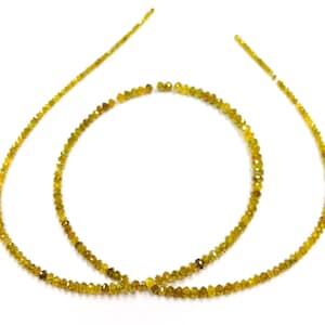 AAA QUALITY~~Yellow Diamond Beads 100% Natural Diamond Rondelle Beads Full Sparkling Diamond Beads Wholesale Yellow Diamond Beads Supplier