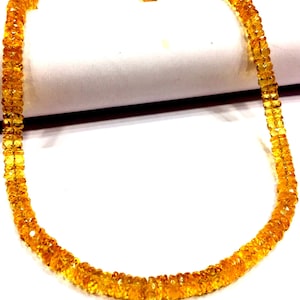 AAA Quality~~Natural Citrine Faceted Heishi Cut Beads Citrine Tyre Cut Beads 5.5mm Citrine Gemstone Beads Oilish Citrine Beads Necklace.