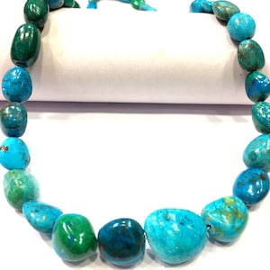 AAA Natural Chrysocolla Smooth Nuggets Beads Chrysocolla Gemstone Beads polished Nuggets Beads Chrysocolla Strand Jewelry Making Beads.
