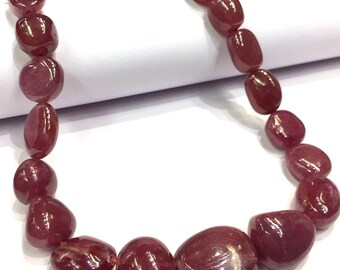 AAA QUALITY~~Natural Ruby Nuggets Shape Beads Beautiful Gorgeous Ruby Nugget Beads Necklace Smooth Polished Ruby Nuggets Ruby Gemstone Beads