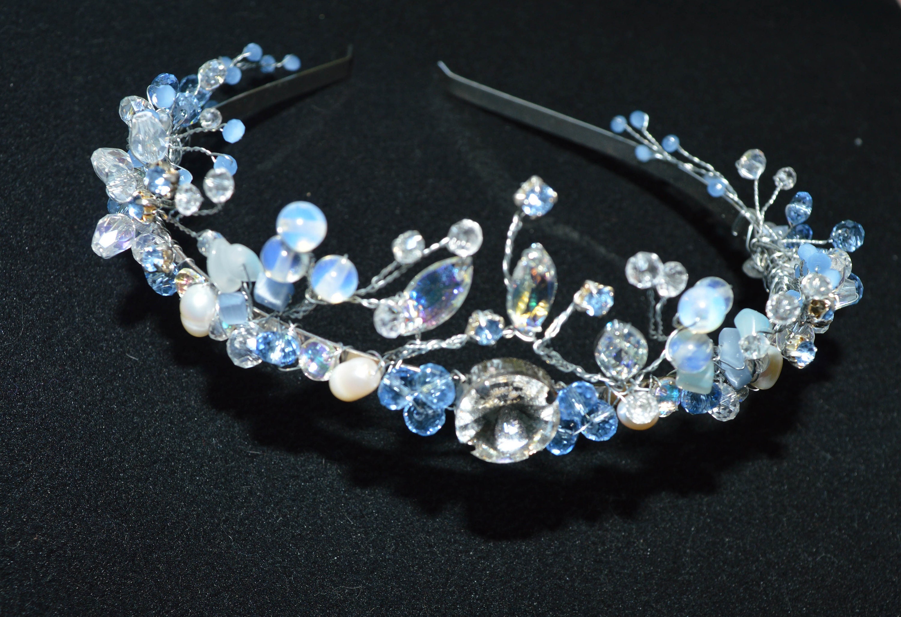 7. Royal Blue Bridal Hair Tiara - wide 4