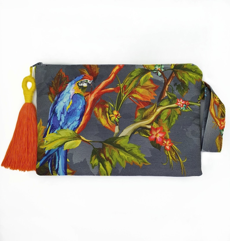 Colorful Clutch, Animal Bag, Handmade Clutch Bag, Parrot Bag, Ha Colorful Clutch, Animal Bag, Handmade Clutch Bag, Parrot Bag, Ha