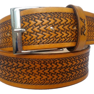 Handmade Leather Belt Casual Style Leather Belt, Genuine Leather Belt For Men, Smooth Light Tan Leather Mens Belt Gift for Him