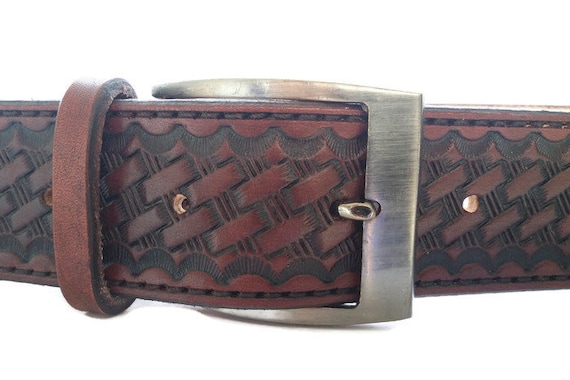 Genuine Quality Vegetable Tanned Leather Woven Plaited Braided Men Leather Belt