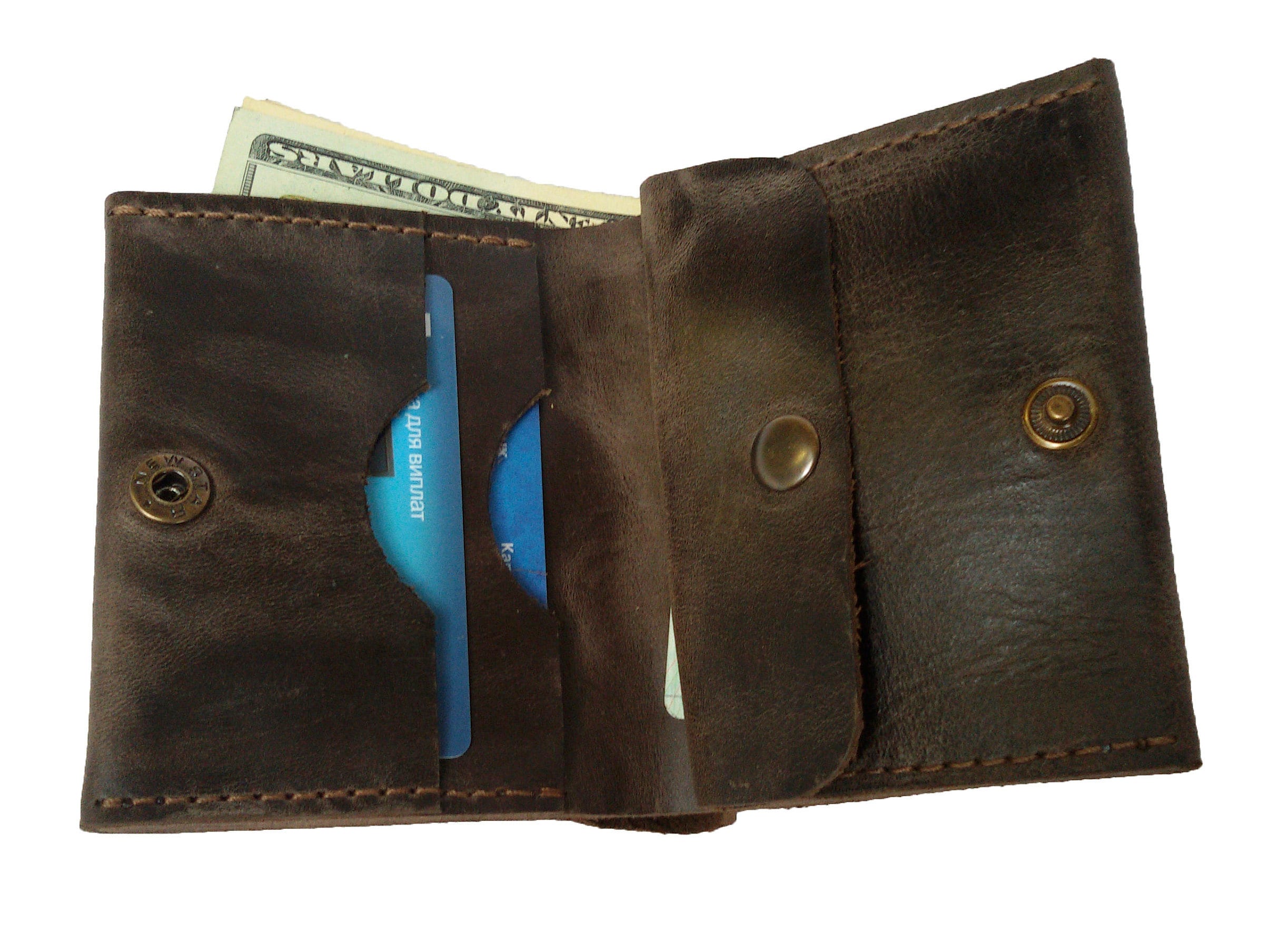 Green Leather Wallet Green Wallet Leather Wallet Handmade | Etsy