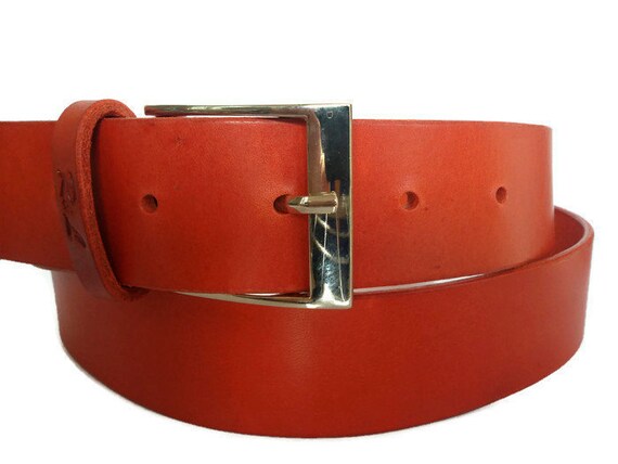 red designer belt