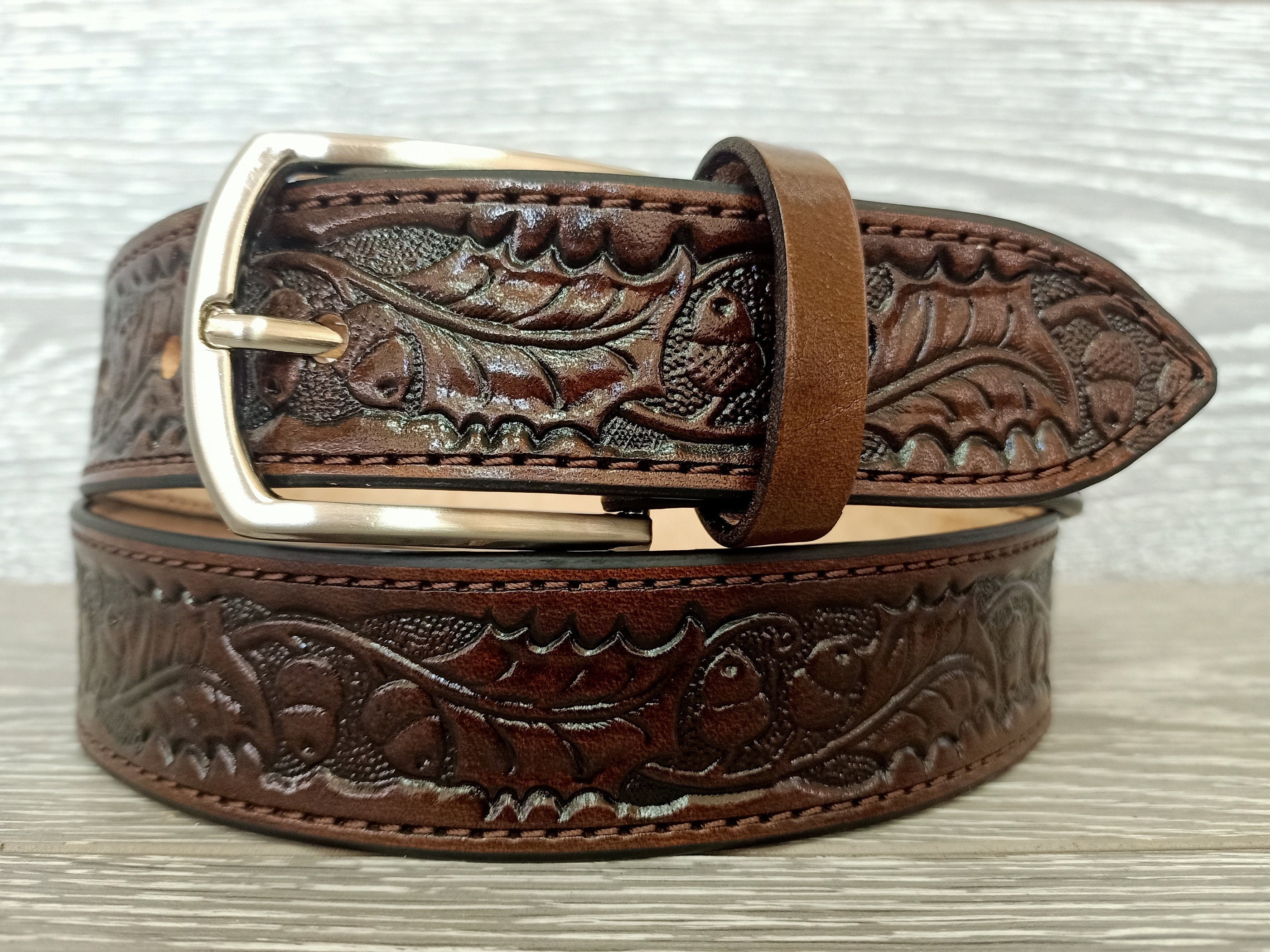 Luxury Men's Leather Belt, Fashion Casual Belt With Buckle For