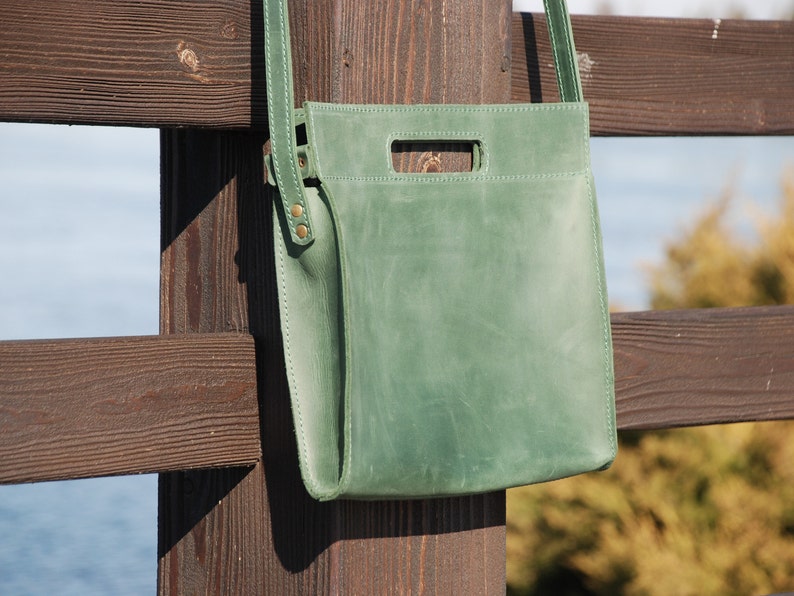 Green messenger bag women messenger bag messenger bag Etsy