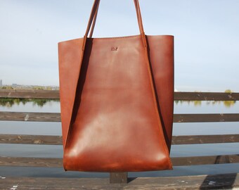 Large tote bag,large leather tote handmade leather bag everyday bag,Tote bag leather, leather bags women leather shopping bag brown tote bag