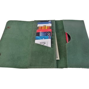 Personalized wallet, womens wallet, green leather wallet, leather wallet, green wallet, Handmade wallet, women leather wallet, wallet women