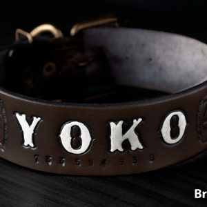 Personalized Dog Collar, Leather Dog Collar, High quality dog collar, Personalized collar, Collar with name, Personalised leather dog collar