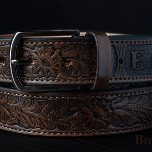 Handmade Belt Anniversary Gift Engraved Leather Belt Grooms Men Gift Genuine Leather Gift for Boyfriend Best Man Gift Custom