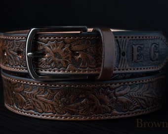 Handmade Belt Anniversary Gift Engraved Leather Belt Grooms Men Gift Genuine Leather Gift for Boyfriend Best Man Gift Custom