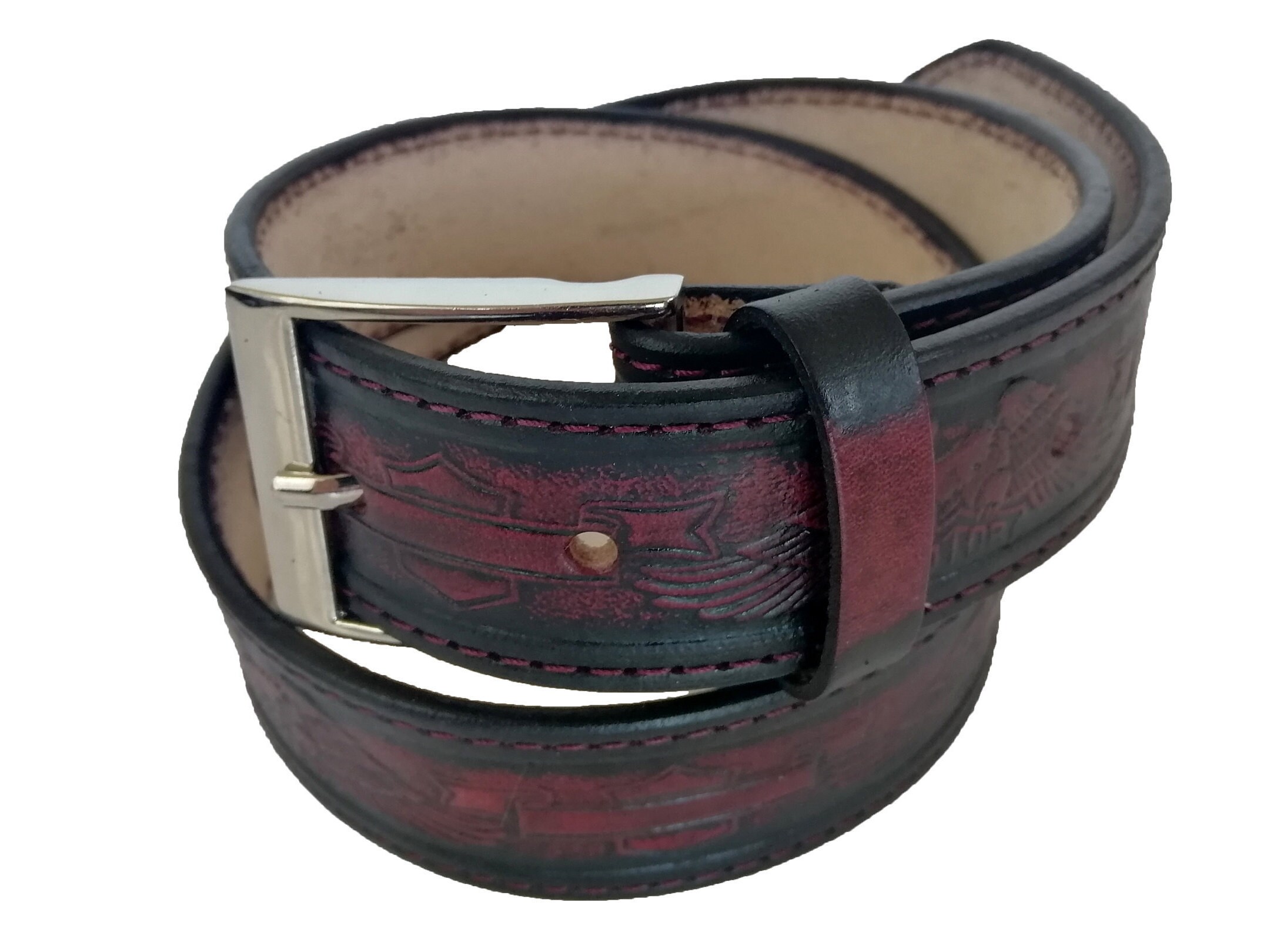 Biker belt leather belt for men mens belts designer belts Etsy