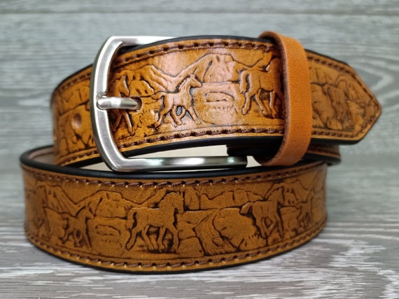 Western Leather Belt, Cowboy Belt, Belts for Men, Mens Belts, Leather Belt for Men, Mens Leather Belt, Custom Leather Belt, Fathers Day Gift