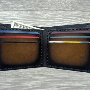 Cartera marrón, cartera vintage, cartera de cuero para hombre, cartera de cuero para hombre, cartera de cuero marrón degradado, cartera de cuero marrón, cartera de cuero