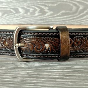 Personalized belt, tooled leather belt, belt for women, tooled belt, Women leather belt, gift for mom, mothers day gift, leather belt