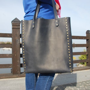 Damen Tragetaschen, Tote Handtaschen, Blaue Tragetasche, Shopper Tasche, Tote Shopper, große Tasche, Ledertasche für Frauen, handgemachte große Tragetaschen