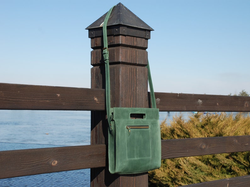 Green messenger bag women messenger bag messenger bag Etsy