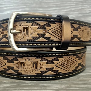 Embossed belt, cowboy belt, belts for men, western belt, Mens leather belt, leather belt men, gift for dad, fathers day gift, belt gift
