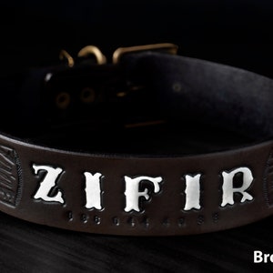 Genuine Leather Dog Collar, Engraved Leather Dog Collar, Customized Dog Collar, Personalized Leather Dog Collar, Personalized Dog Collar