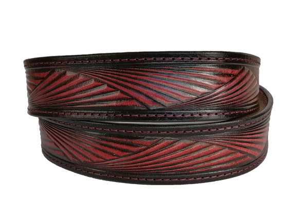tooled leather belts