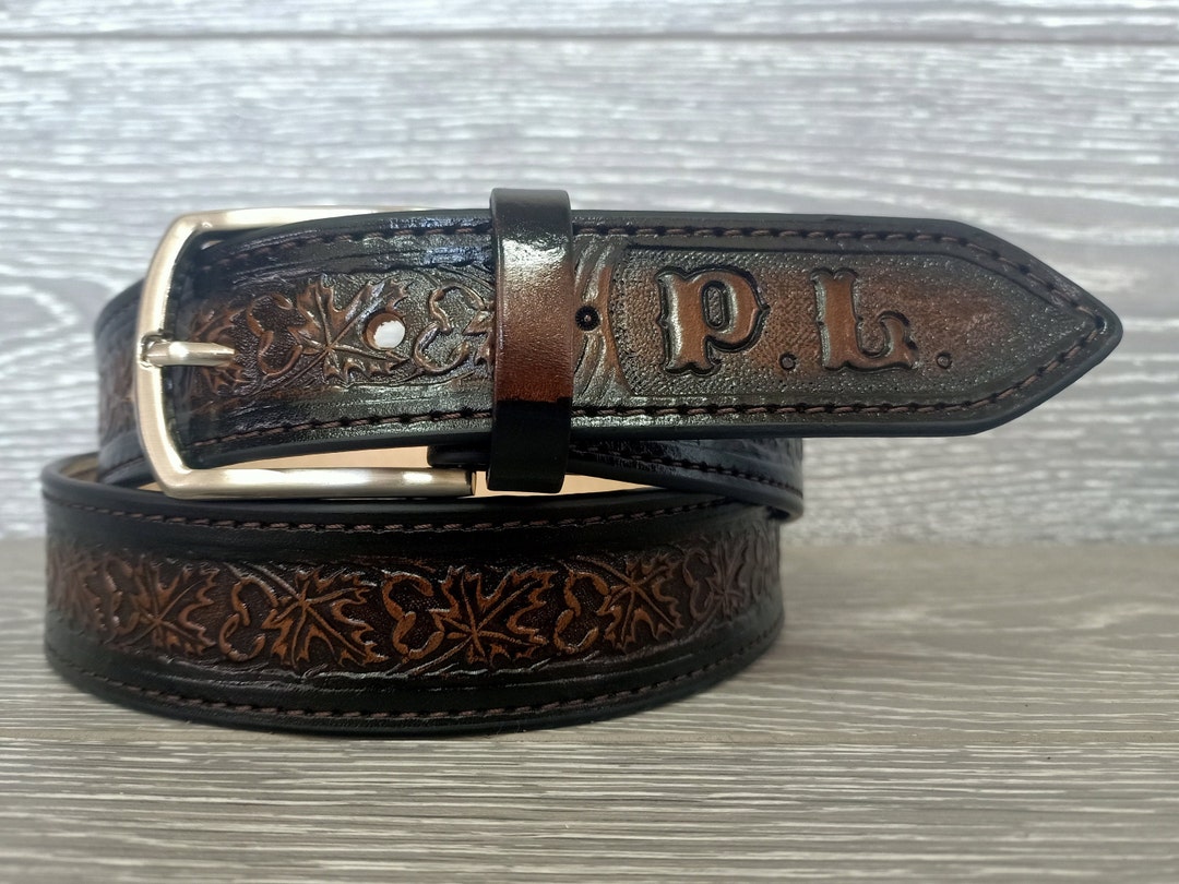 mens leather designer belts