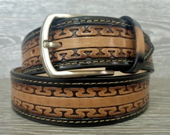 Genuine Leather Belt, Handmade Belt, Belt for Women Belt, Western Belt, Gradient Beige Belt, Beige Leather Belt, Beige Belt, Leather Belt