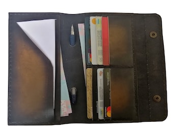 Gradient Customized Tan Travel Wallet, Trifold Passport Wallet, Cash Personalized Women Wallet, Document Men Wallet, Traveler Father gift