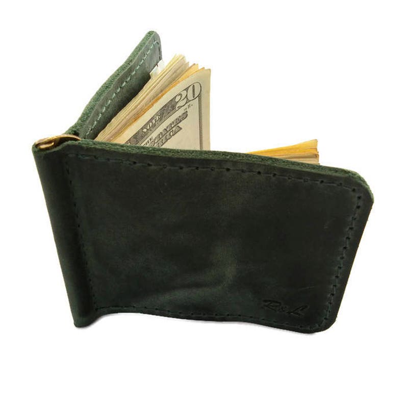 Green Money Clip Money Clip Money Clip Wallet Card Holder Etsy - image 0