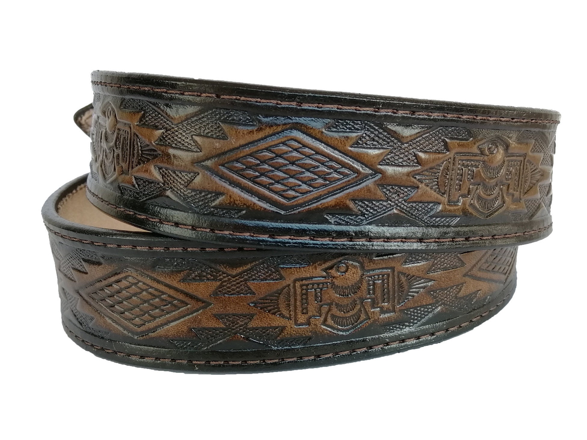 Indian belt indian leather belt leather belt tan leather Etsy