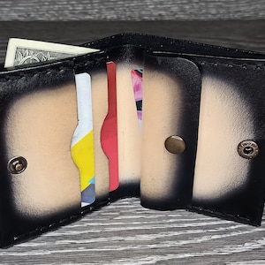Minimalist wallet, Monogrammed bifold wallet, womens wallet handmade, Brown leather wallet, mens leather wallet, personalized wallet